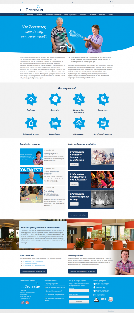 definitieve website de Zevenster - webdesign/website laten maken